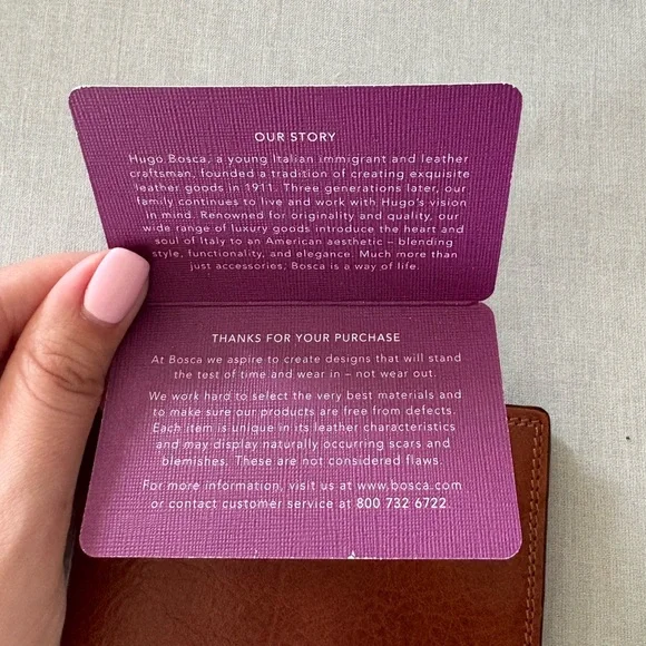 Bosca Brown Leather Key & Card Holder - Picture 4 of 4